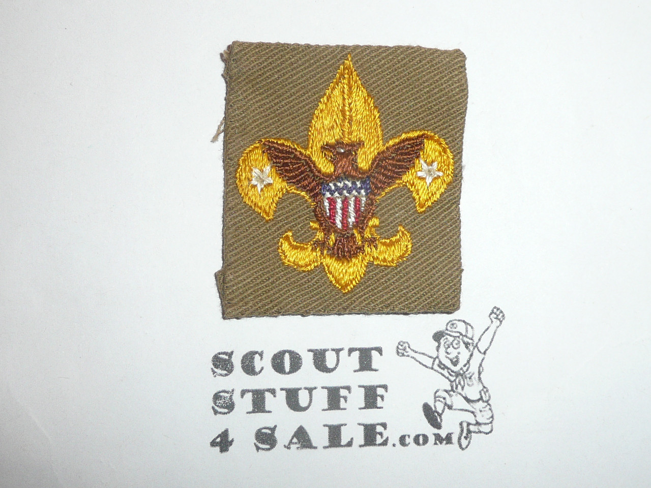 Tenderfoot Rank Patch - 1940's - Tan Twill Type 4, Lite use
