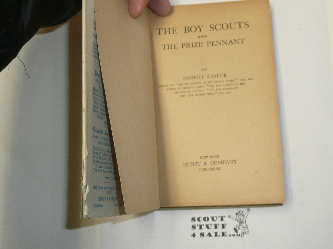 The Boy Scouts and the Prize Pennant, by Robert Shaler, 1914 First Edition, Hardbound with Dust Jacket, Boy Scout Story Book