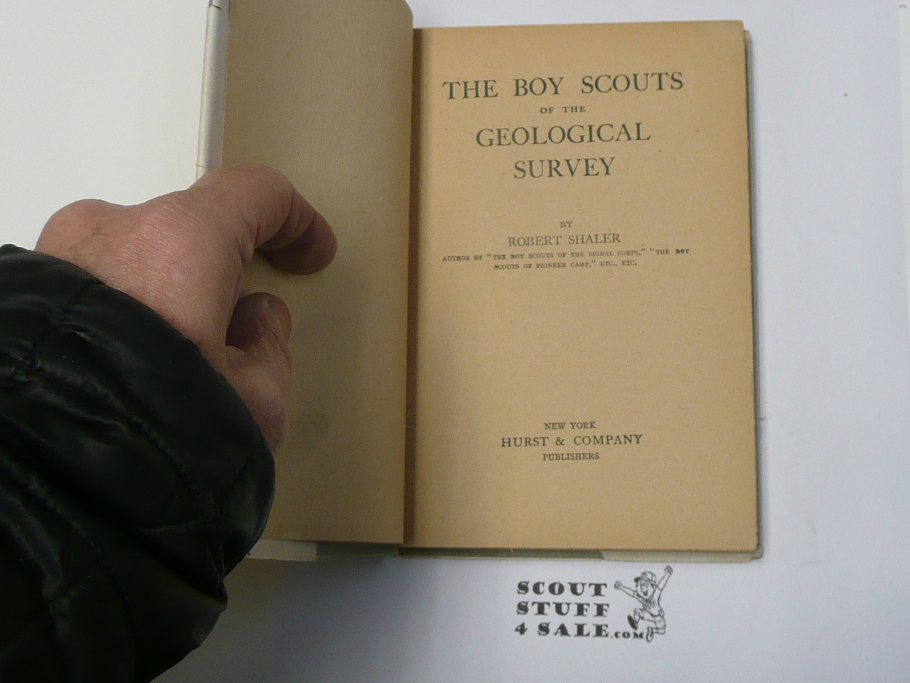 The Boy Scouts of the Geological Survey, by Robert Shaler, 1914 First Edition, Hardbound with Dust Jacket, Boy Scout Story Book