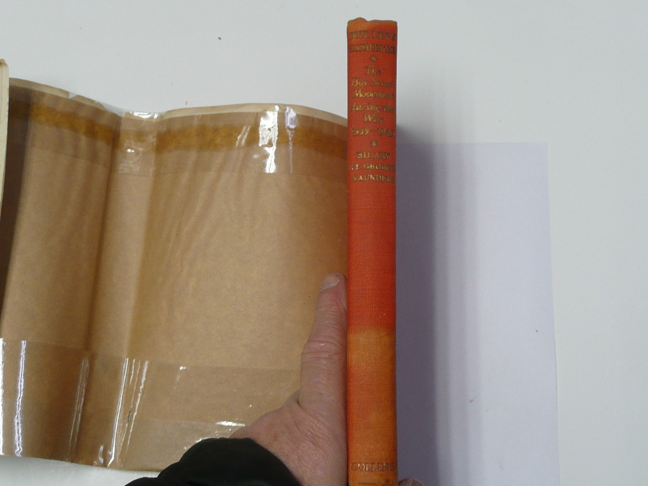The Left Handshake, The Boy Scout Movement During 1939-1945, By Hilary St. George Saunders, 1949 printing, Hardbound with Dust Jacket
