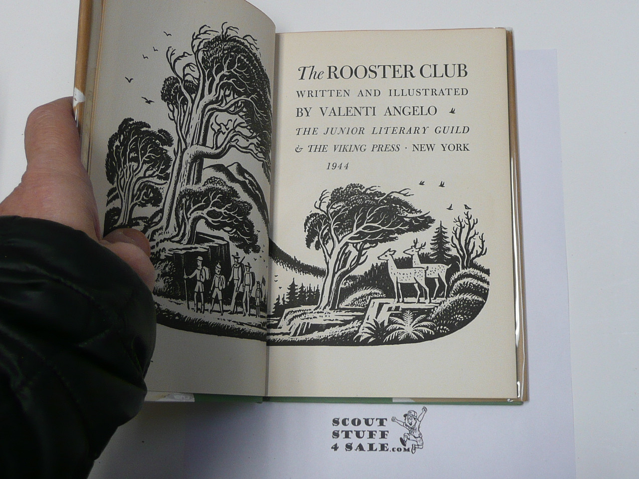 The Rooster Club, by Valenti Angelo, 1944 First Edition, Hardbound with Dust Jacket, Boy Scout Story Book