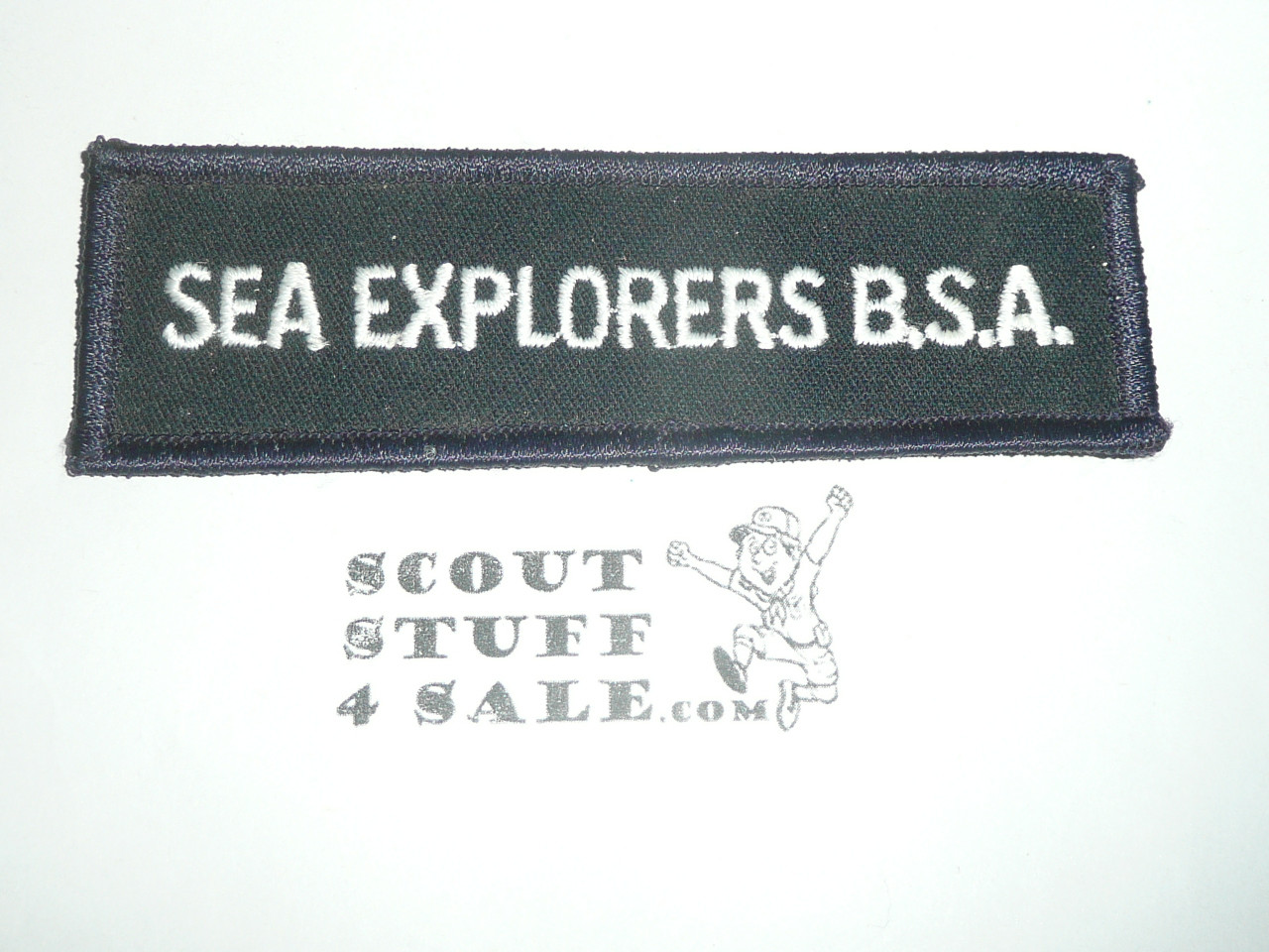 Program Strip - Sea Explorers B.S.A. on Navy twill, rolled edge, MINT