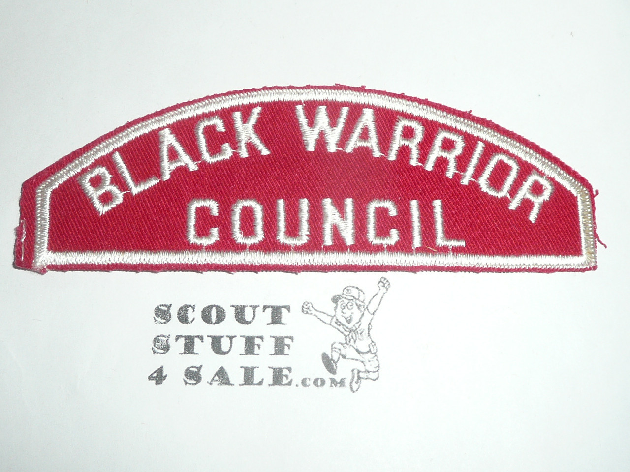 Black Warrior Council Red/White Council Strip - Boy Scout