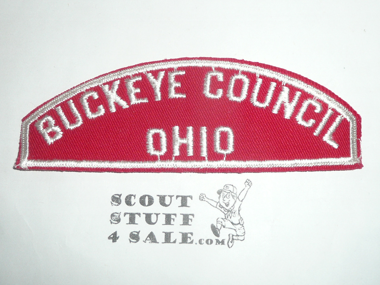 Buckeye Council Red/White Council Strip - Boy Scout
