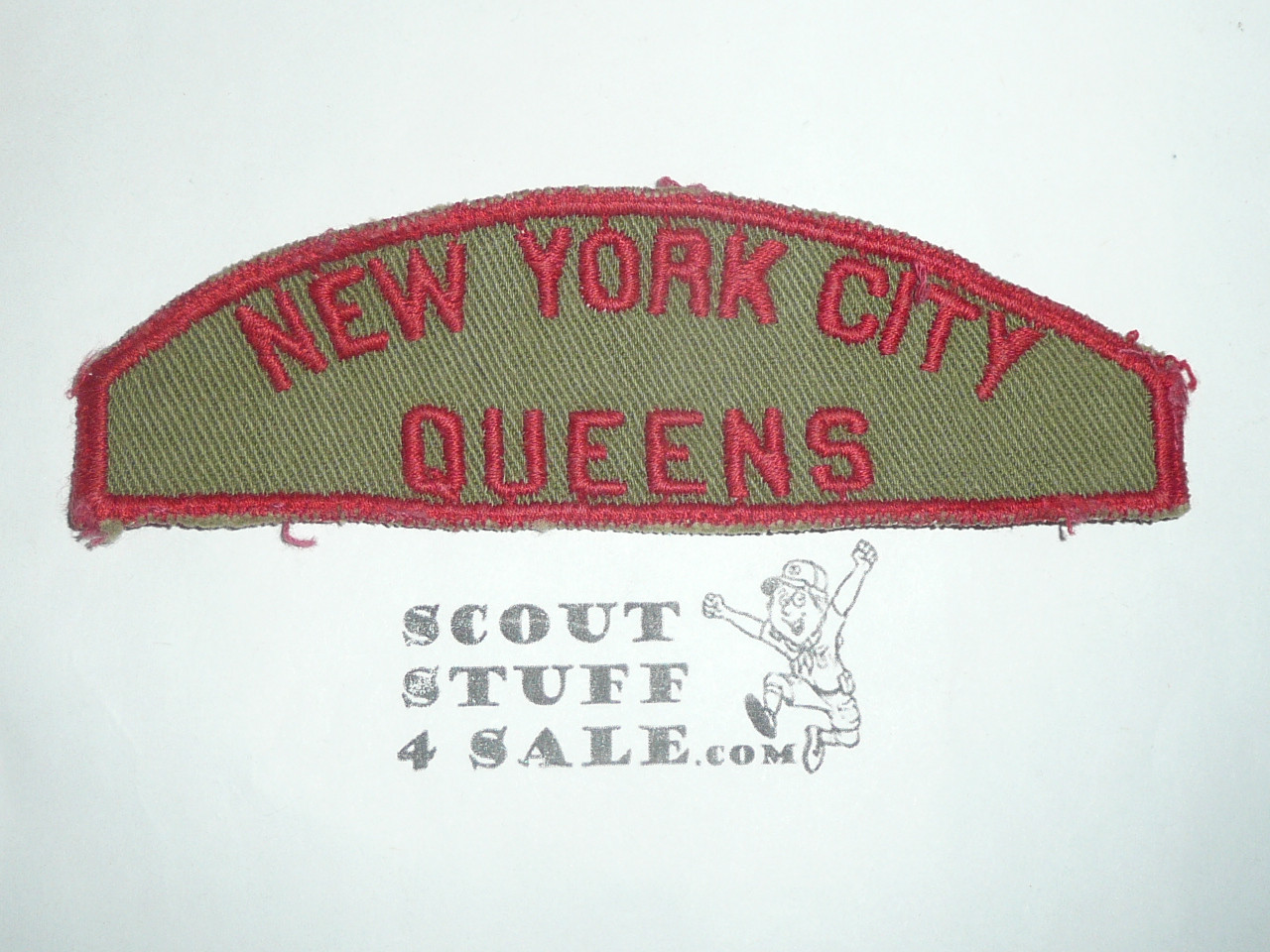 New York City Queens Council Khaki/Red Council Strip, Lite use - Scout