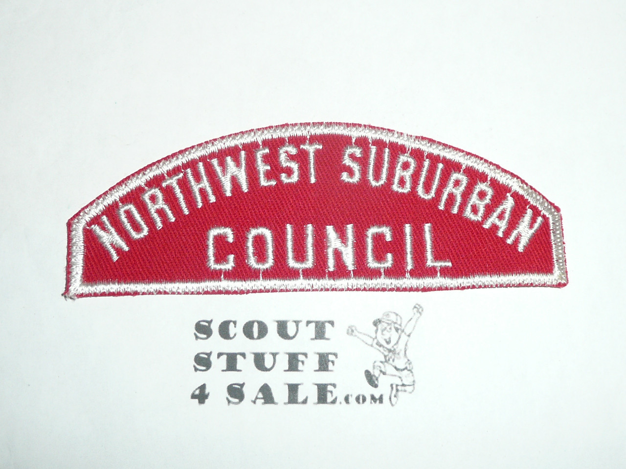 Northwest Suburban Council Red/White Council Strip, sewn