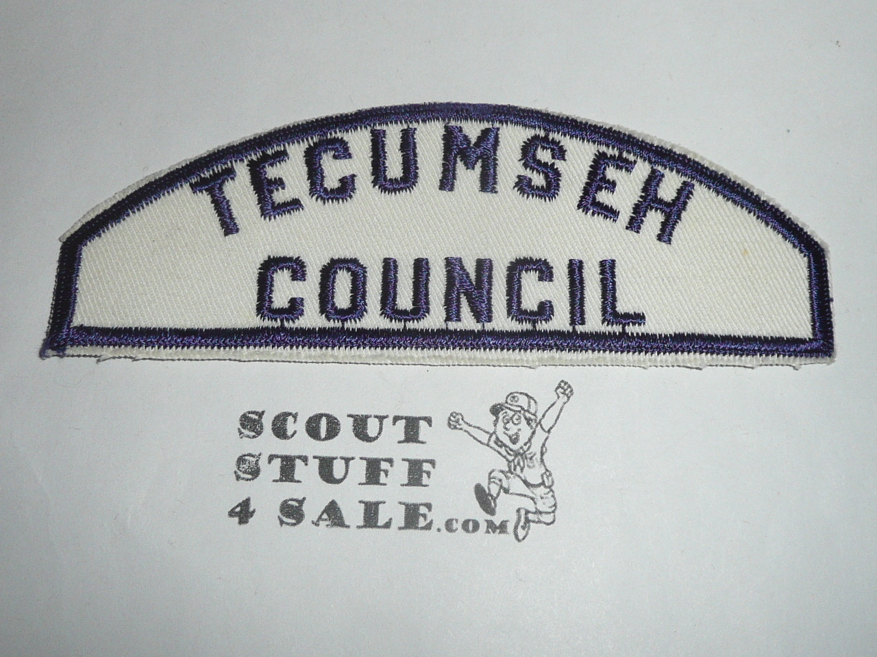 Tecumseh Council White/Blue Sea Scout Council Strip - Scout