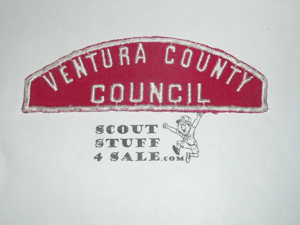 Ventura County Council Red/White Council Strip, sewn