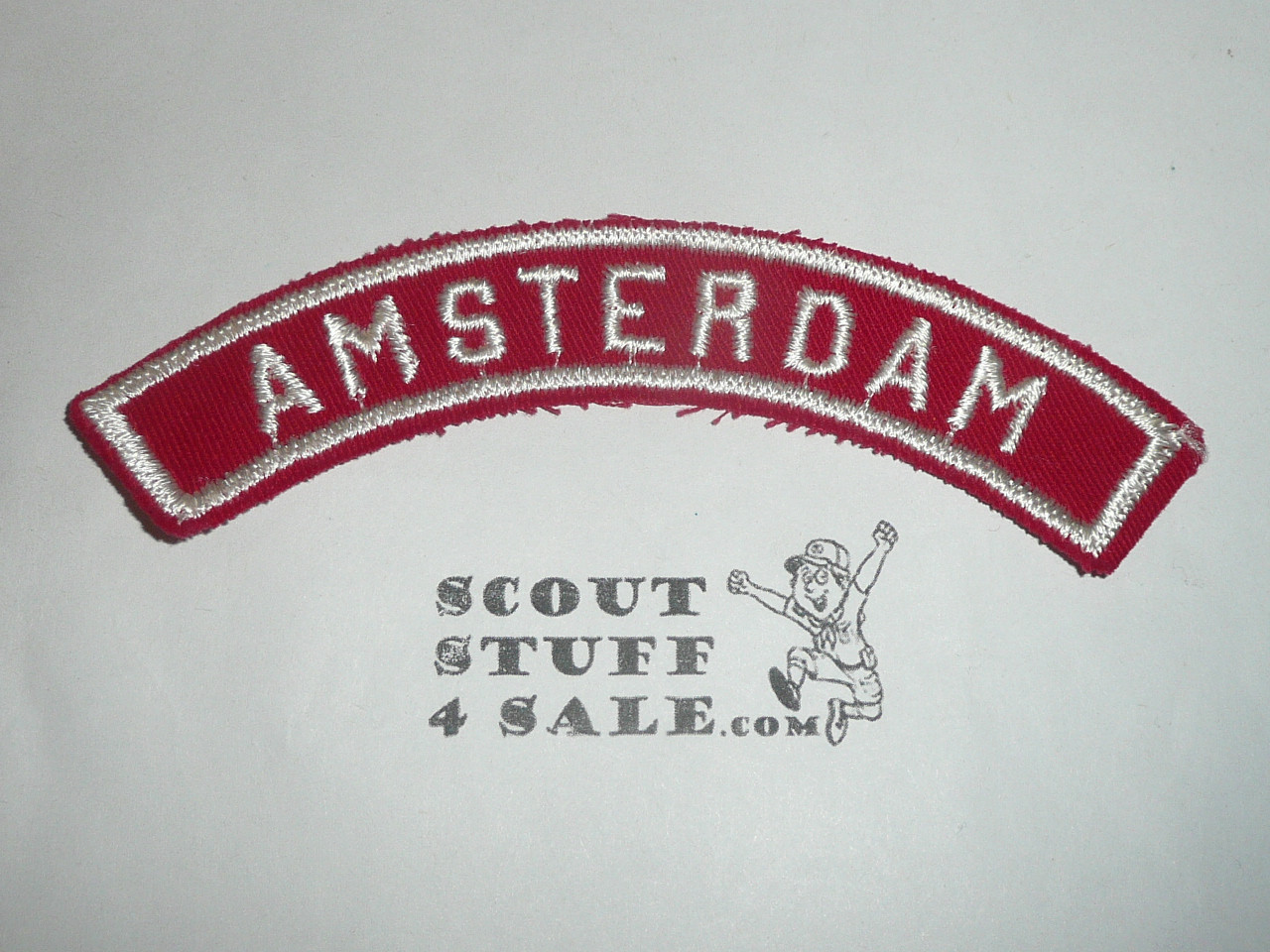 AMSTERDAM Red and White Community Strip, sewn