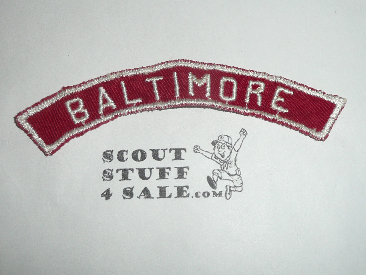 BALTIMORE Red and White Community Strip, sewn