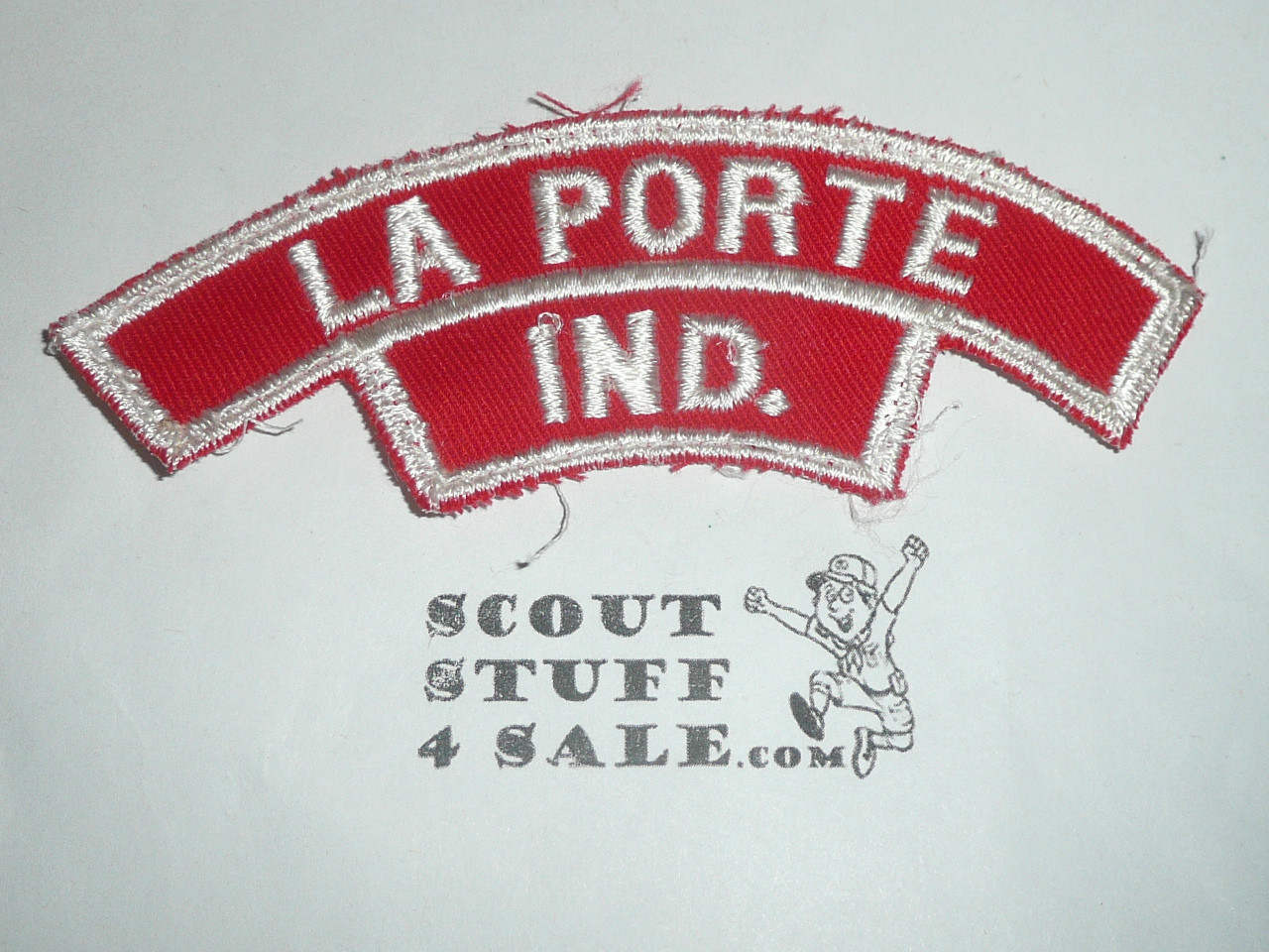LAPORTE IND. Red and White Community Strip, sewn