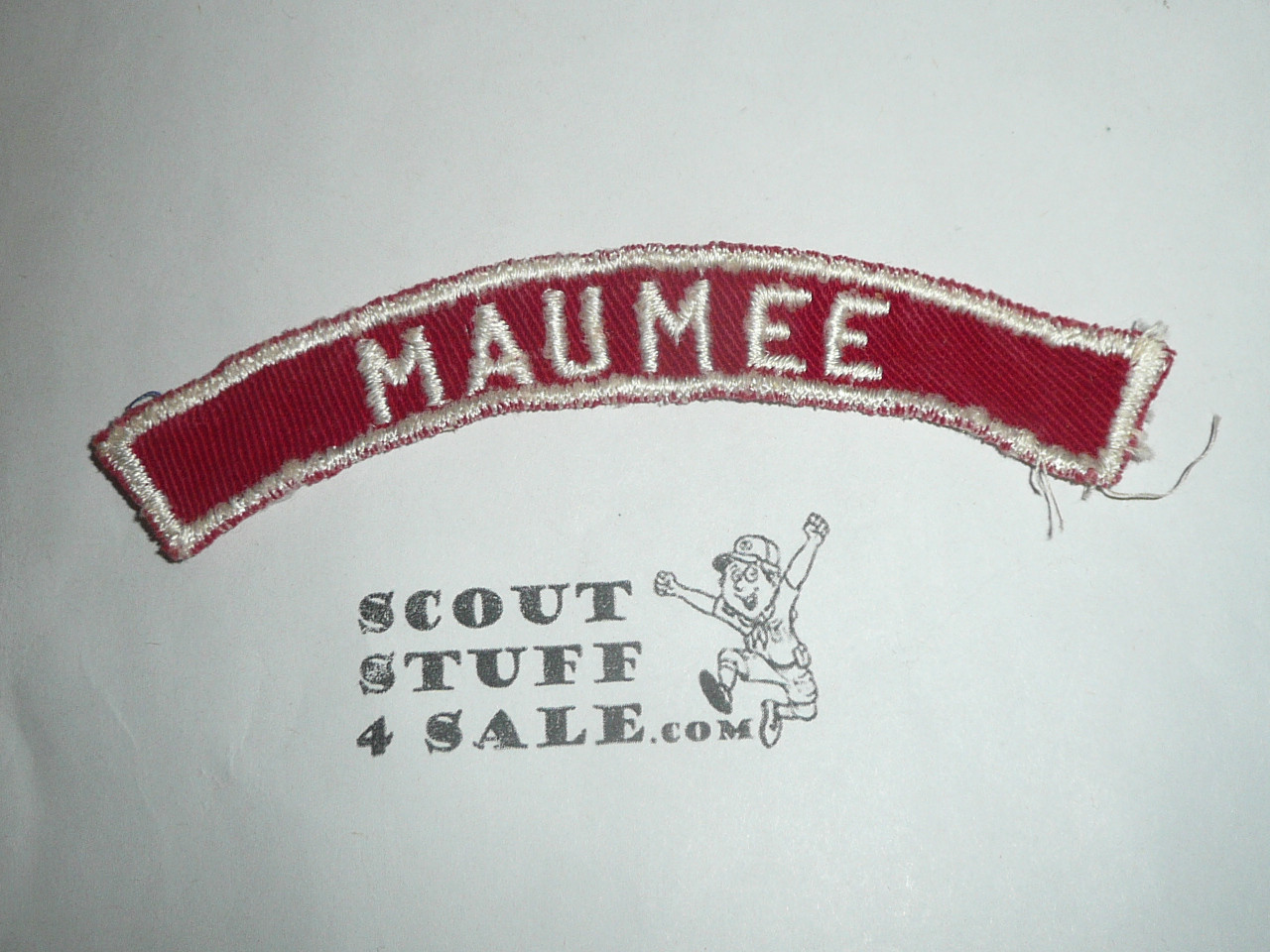 MAUMEE Red and White Community Strip, sewn