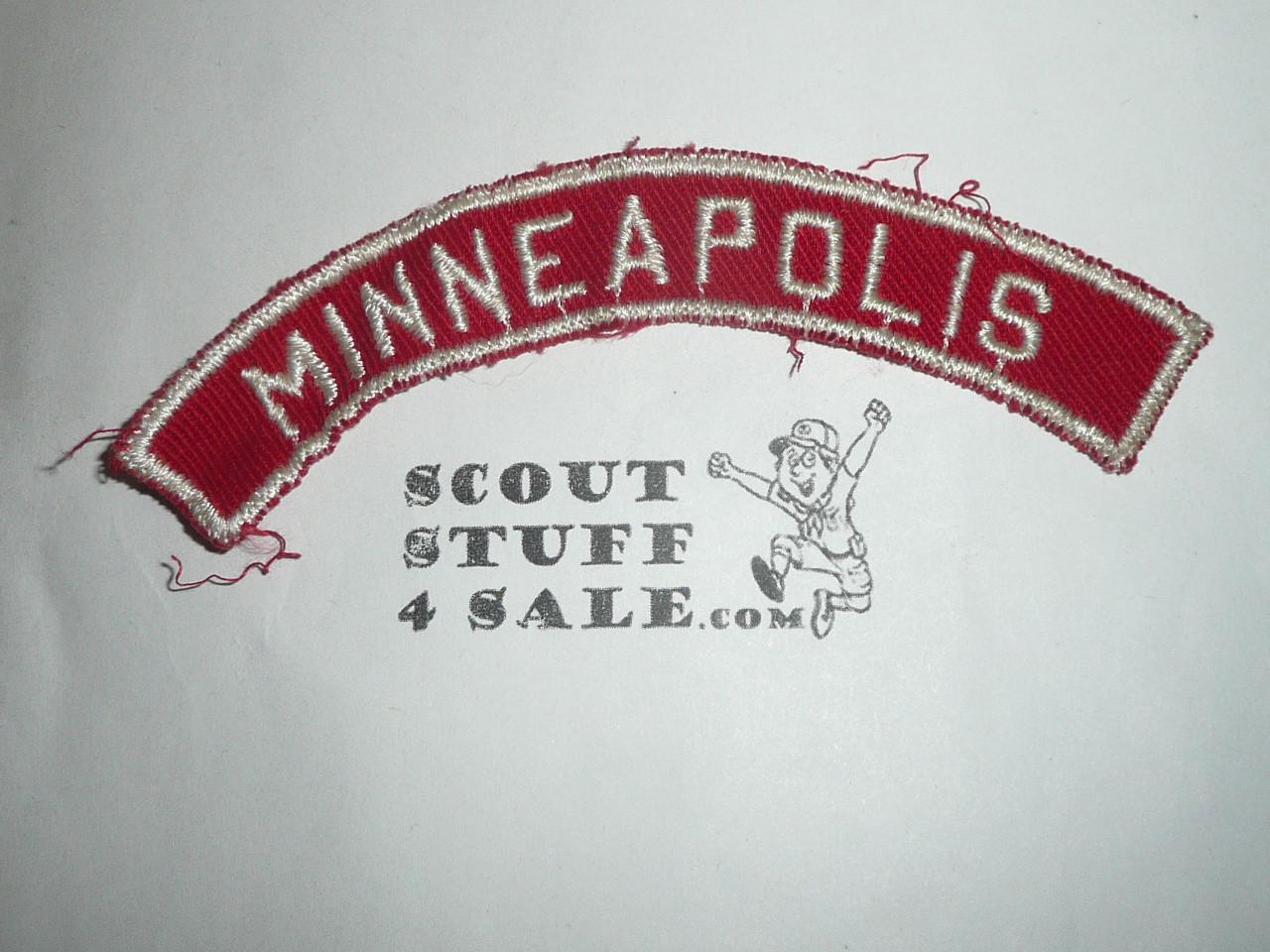 MINNEAPOLIS Red and White Community Strip, sewn