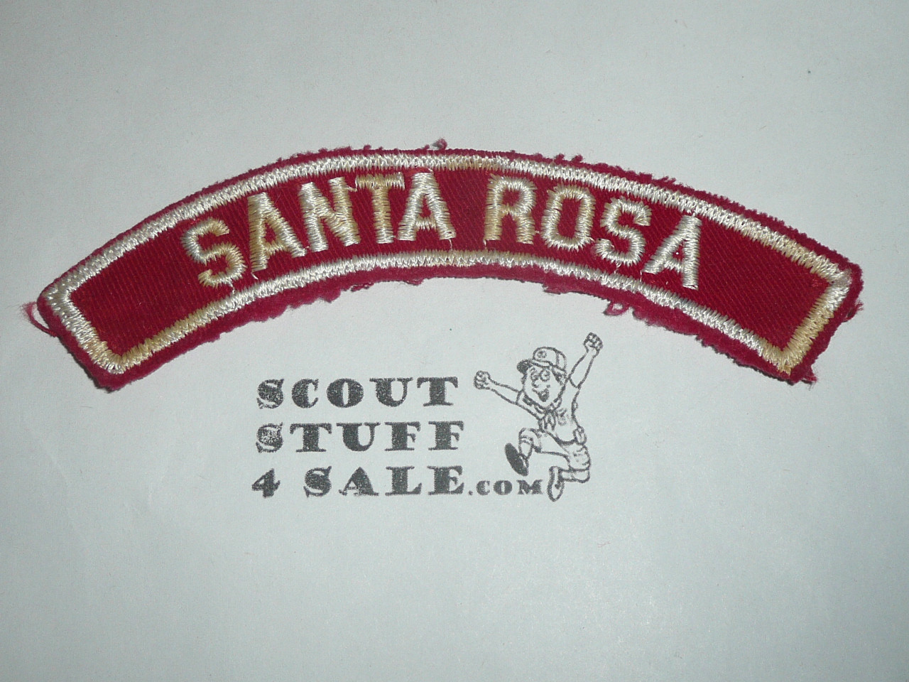 SANTA ROSA Red and White Community Strip, sewn