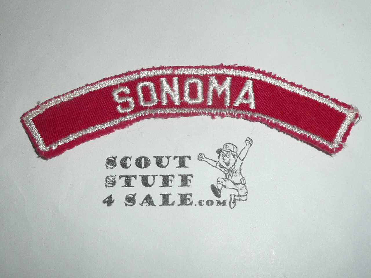 SONOMA Red and White Community Strip, California, sewn