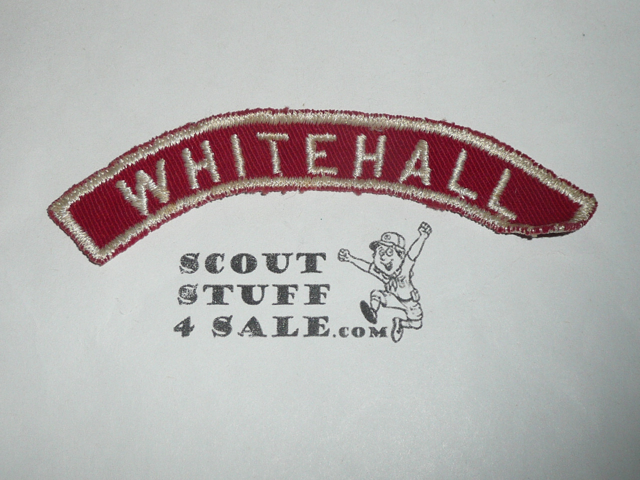 WHITEHALL Red and White Community Strip, sewn