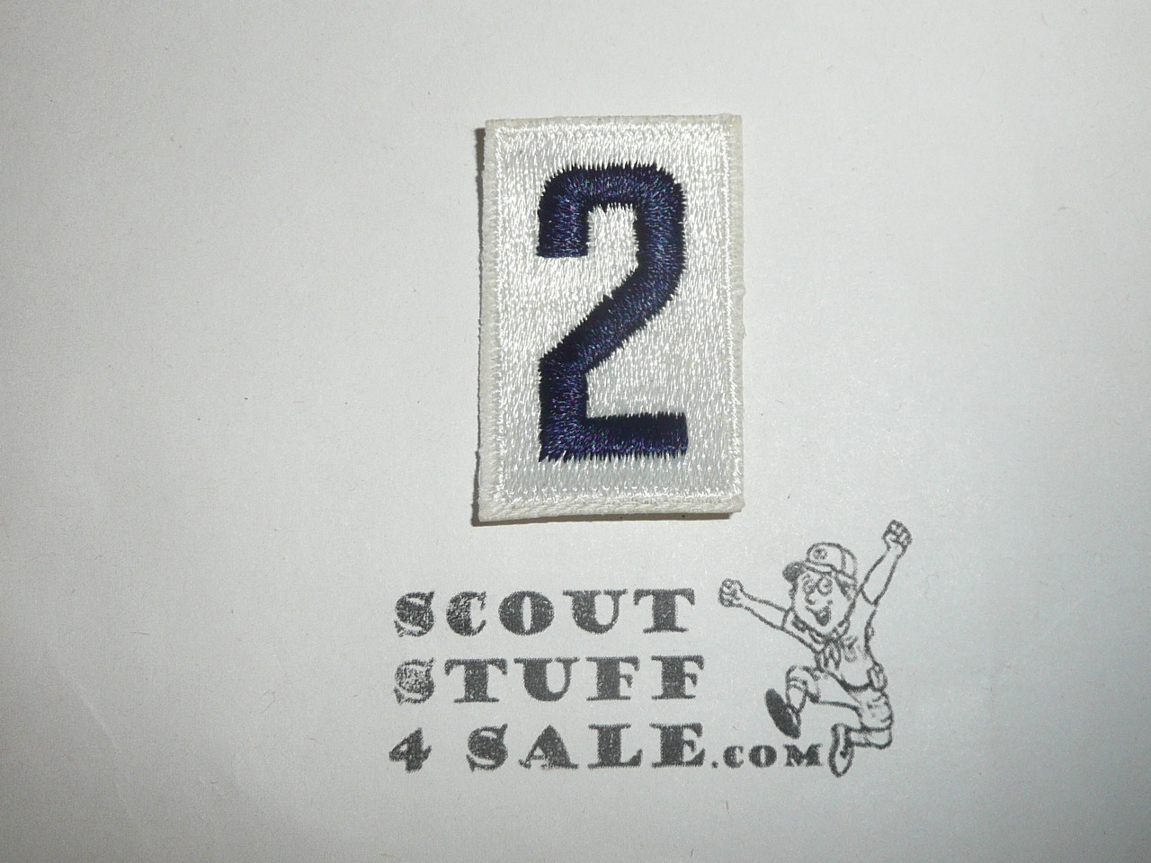 Sea Scout Embroidered Ship "2" White numeral