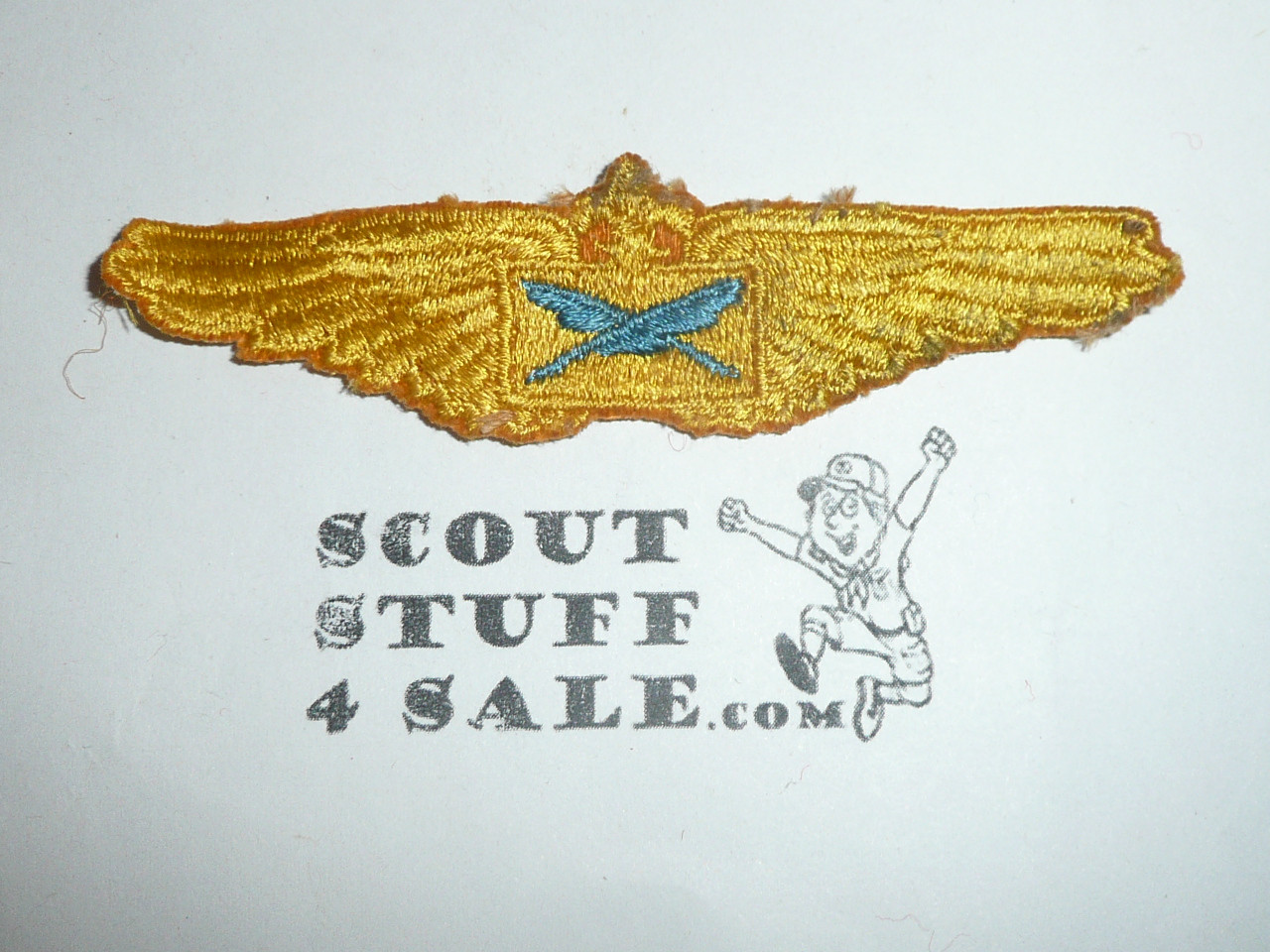 Air Scout Squadron Secretary Patch, 1940's, lite use