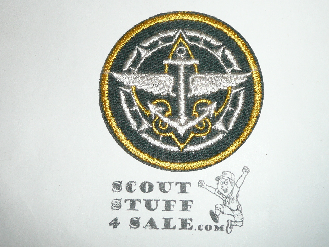 Senior Crew Leader Senior Scout and Explorer Emblem Patch on Green, CAW Design