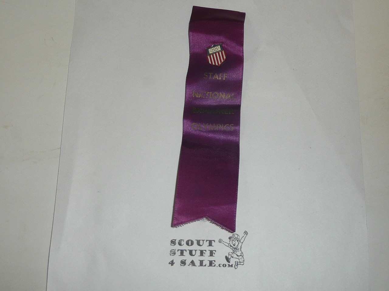 National Explorer Scout Olympics Staff Ribbon with shield pin