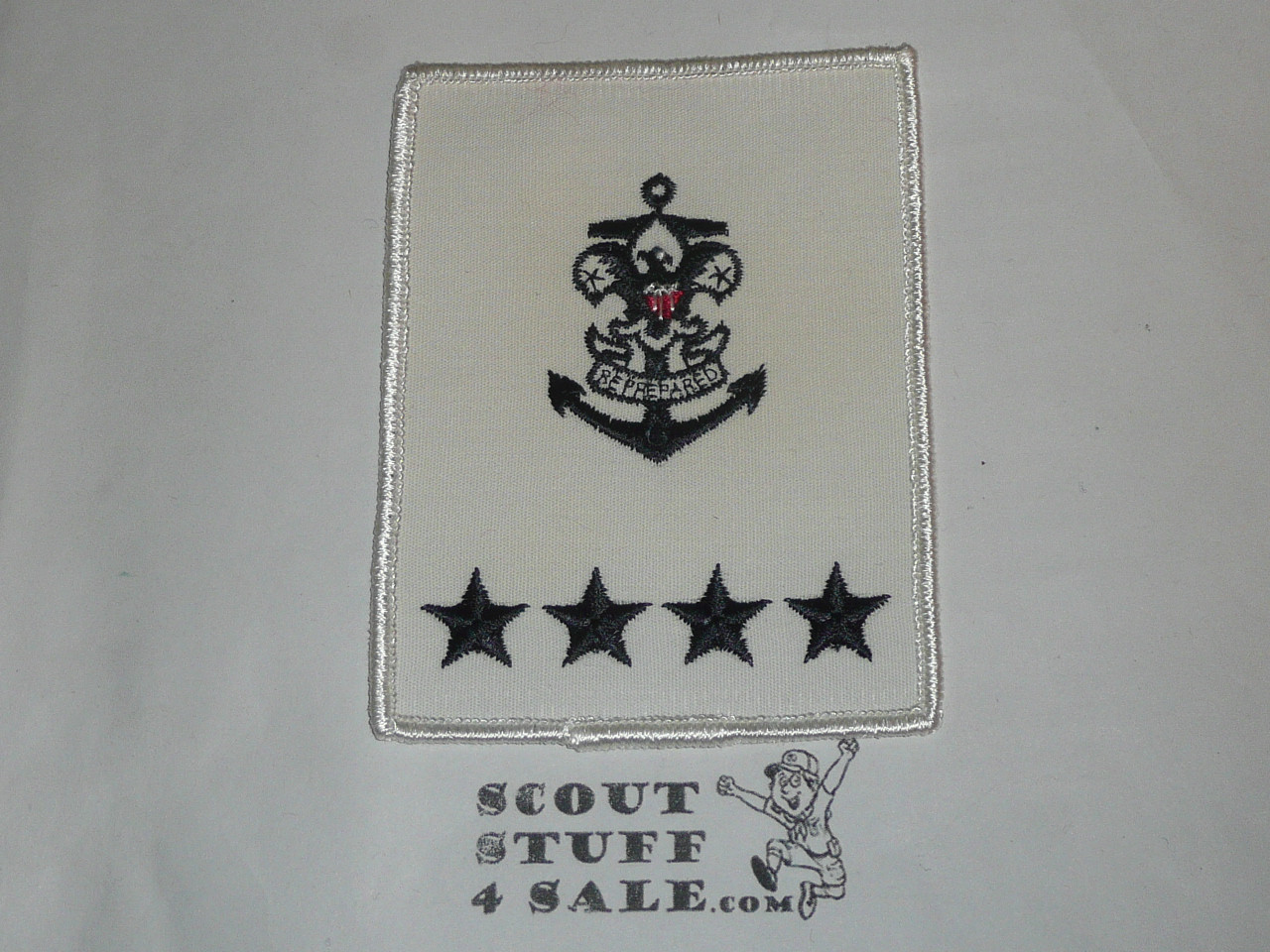 Sea Scout Position Patch, National Sea Scout Committee on white twill with r/e