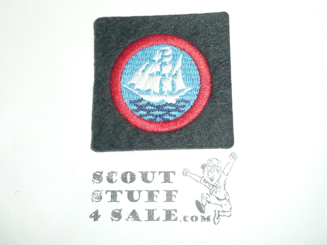 Sea Scout Explorer Long Cruise Patch, blue felt plastic back