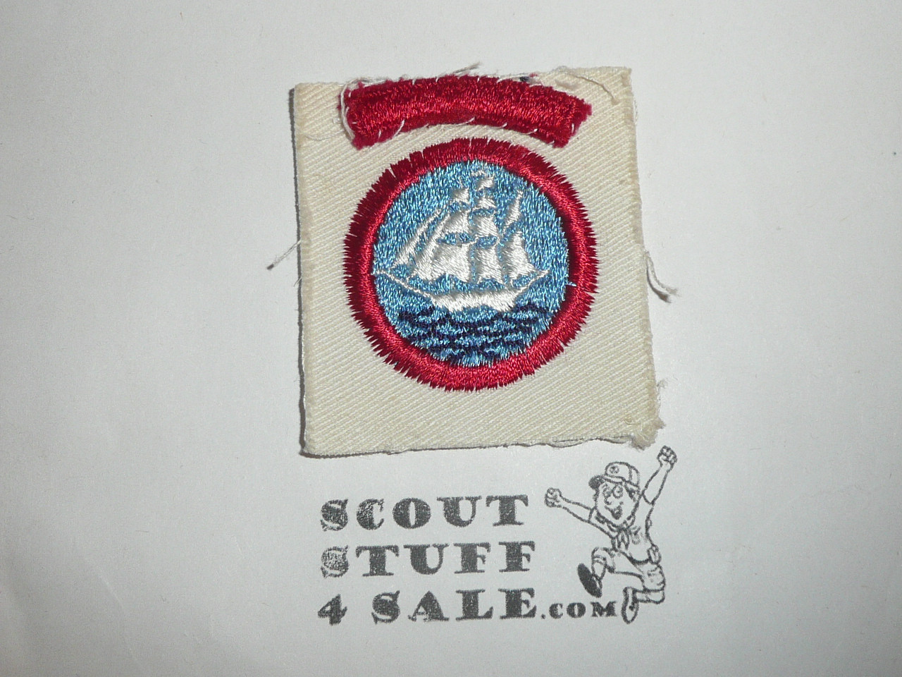 Sea Scout Explorer Long Cruise Patch, White c/e twill with additional long cruise arc