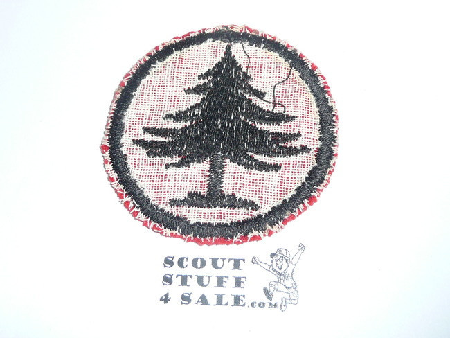 Pine Tree Patrol Medallion, Felt No BSA & Gauze Back, 1927-1933, lite use