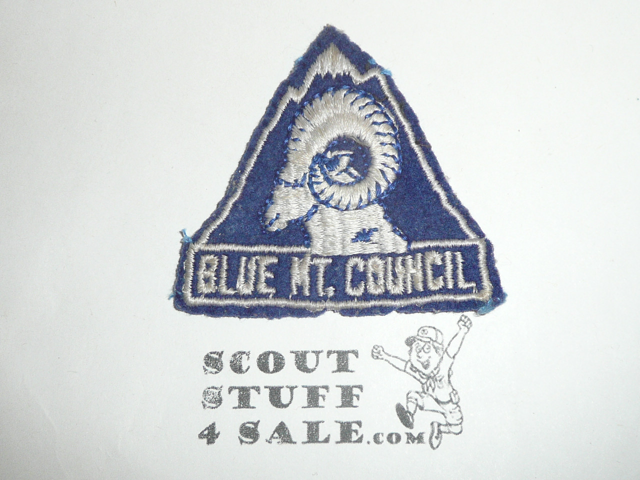 Blue Mountain Council Patch (CP), felt triange, lite use