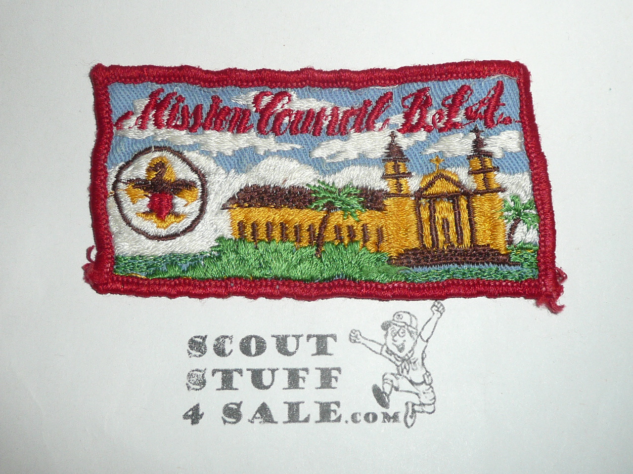 Mission Council Patch (CP), twill with script letters, used