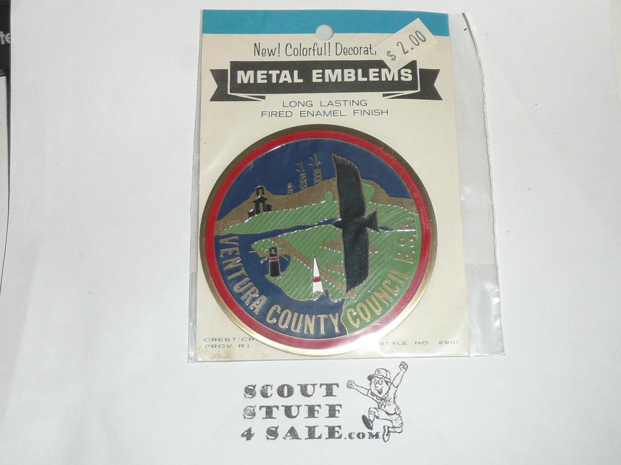 Ventura County Council Metal Disk Emblem, 3"