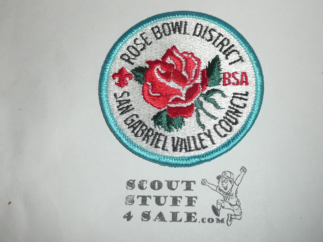 San Gabriel Valley Council Patch (CP), Rose Bowl District, lt blue bdr