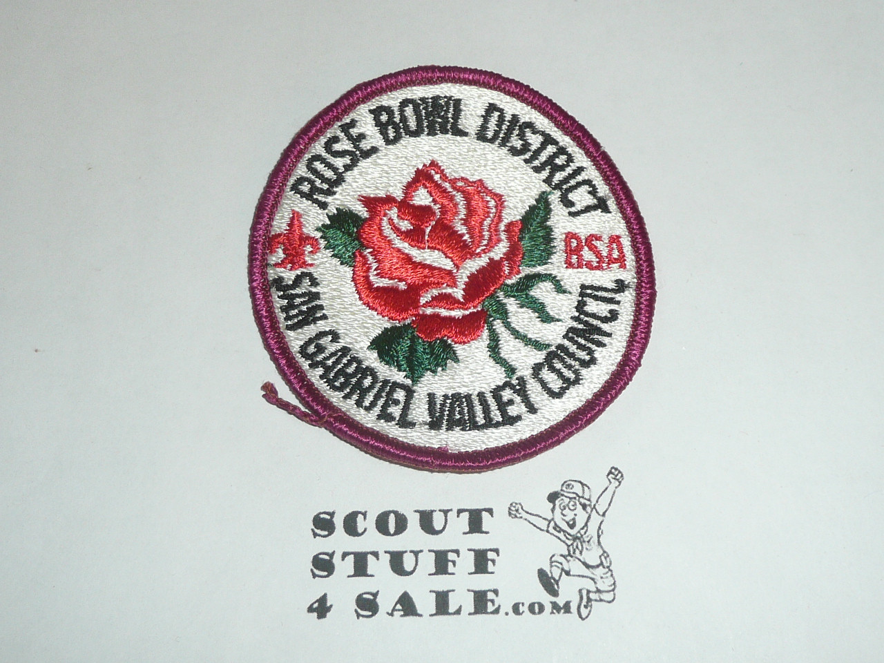 San Gabriel Valley Council Patch (CP), Rose Bowl District, bergandy bdr