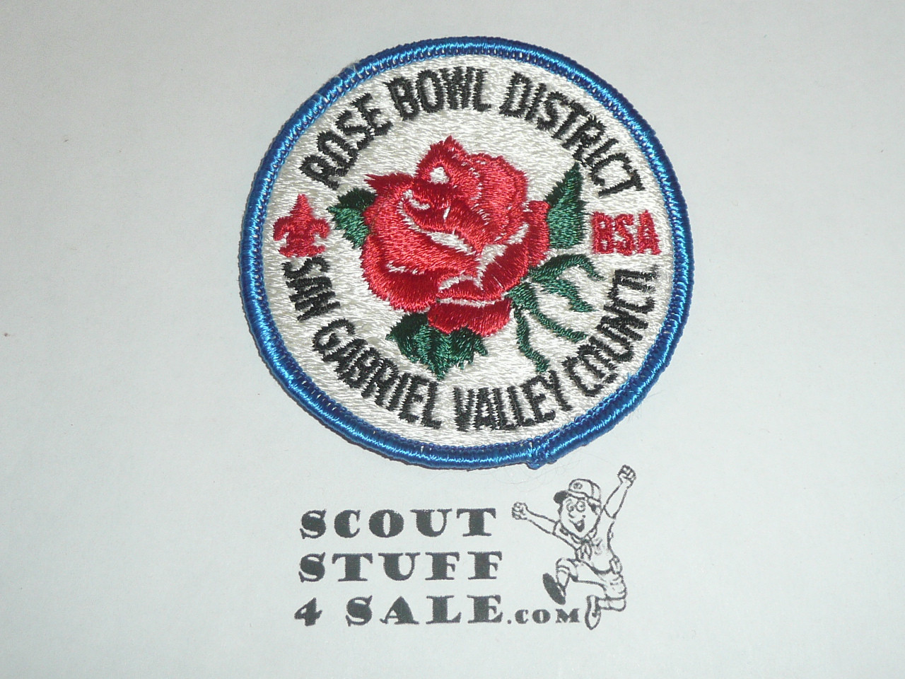 San Gabriel Valley Council Patch (CP), Rose Bowl District, turq blue bdr