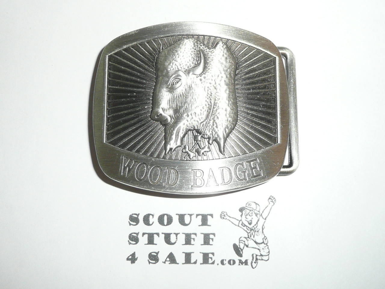 Wood Badge Buffalo Patrol Pewter Belt Buckle
