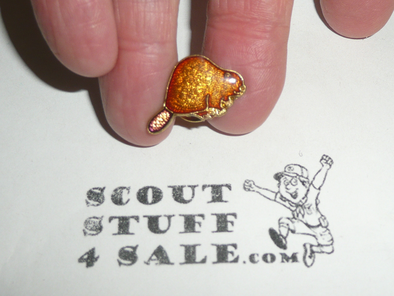 Wood Badge Enameled Beaver Pin