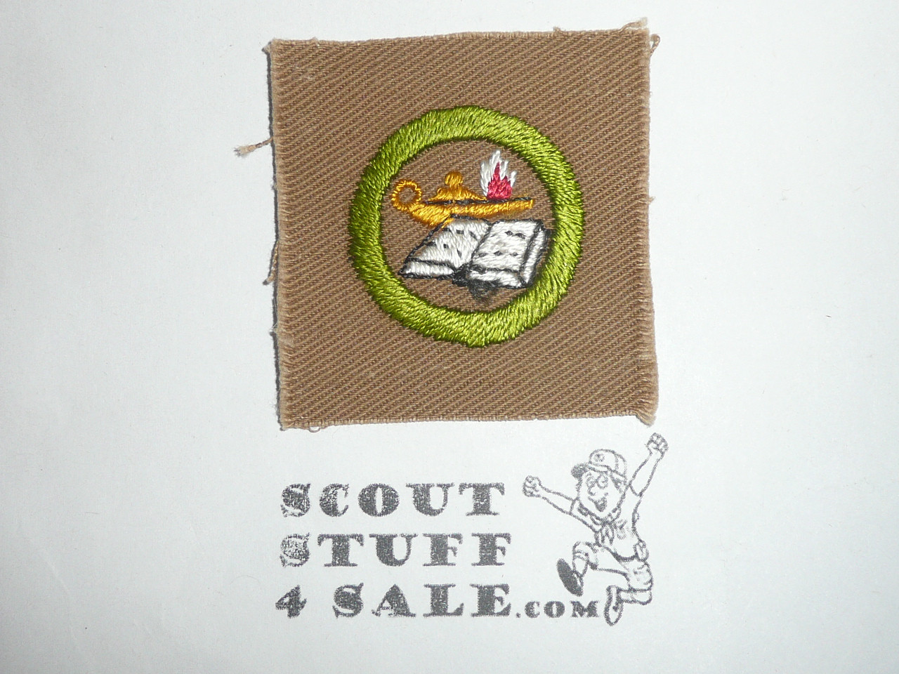 Reading - Type A - Square Tan Merit Badge (1911-1933), near mint