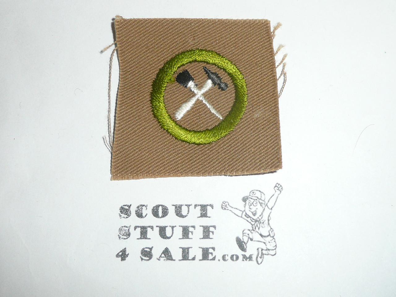 Handicraft / Home Repairs - Type A - Square Tan Merit Badge (1911-1933)