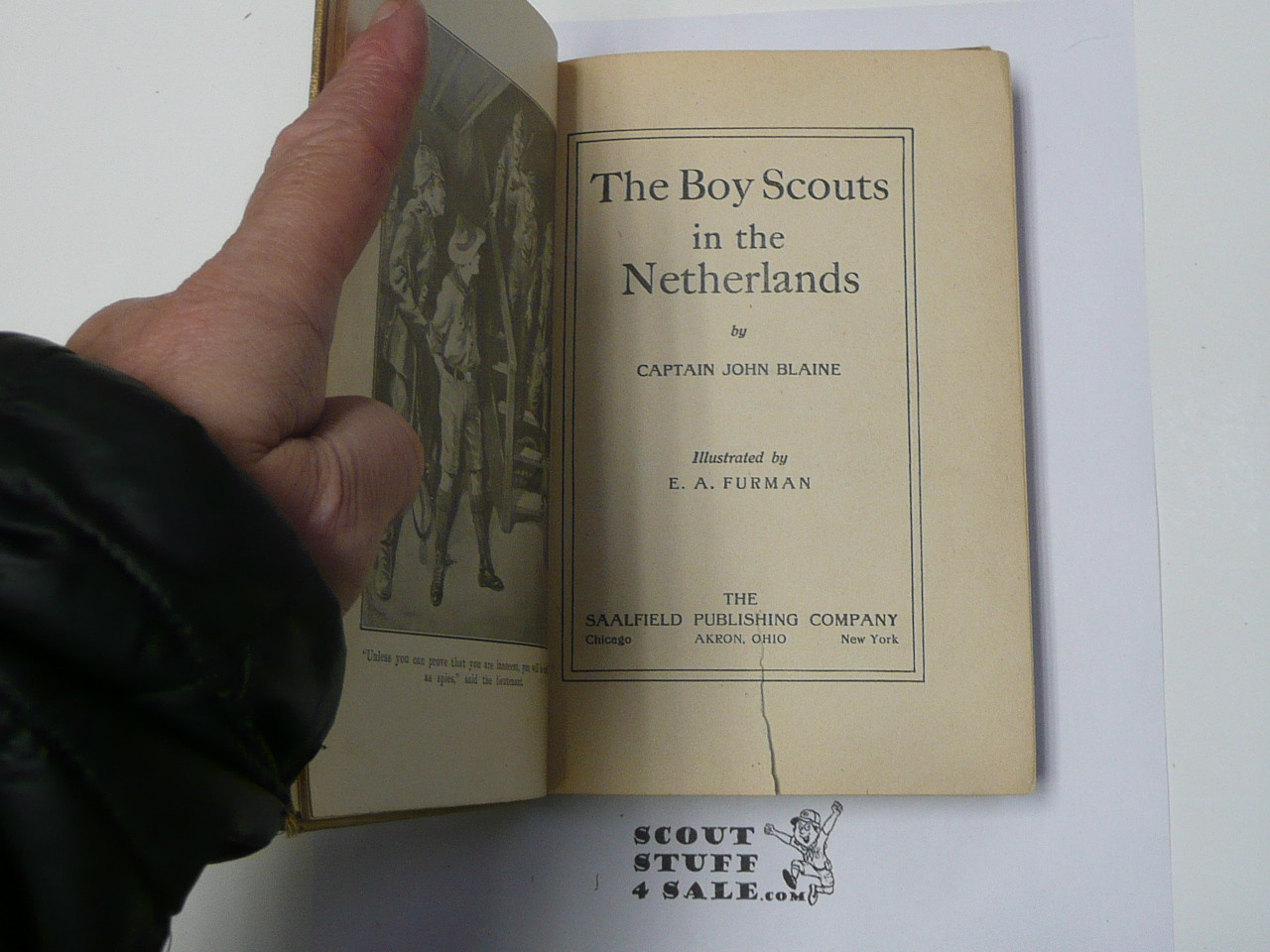 The Boy Scouts In the Netherlands, by Captain John Blaine, 1916 First Edition, Hardbound, Boy Scout Story Book