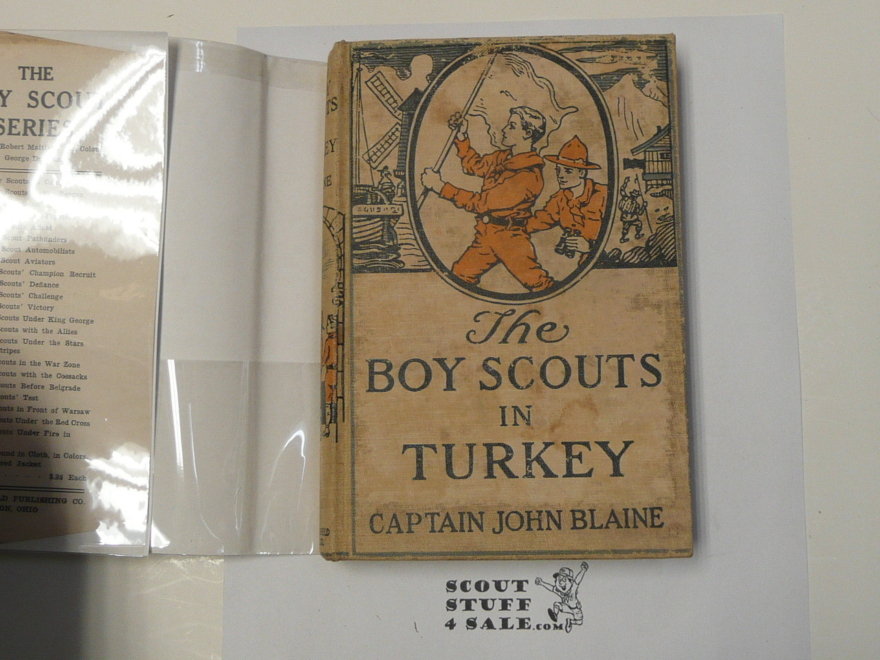 The Boy Scouts In Turkey, by Captain John Blaine, 1916 First Edition, Hardbound with Dust Jacket, Boy Scout Story Book