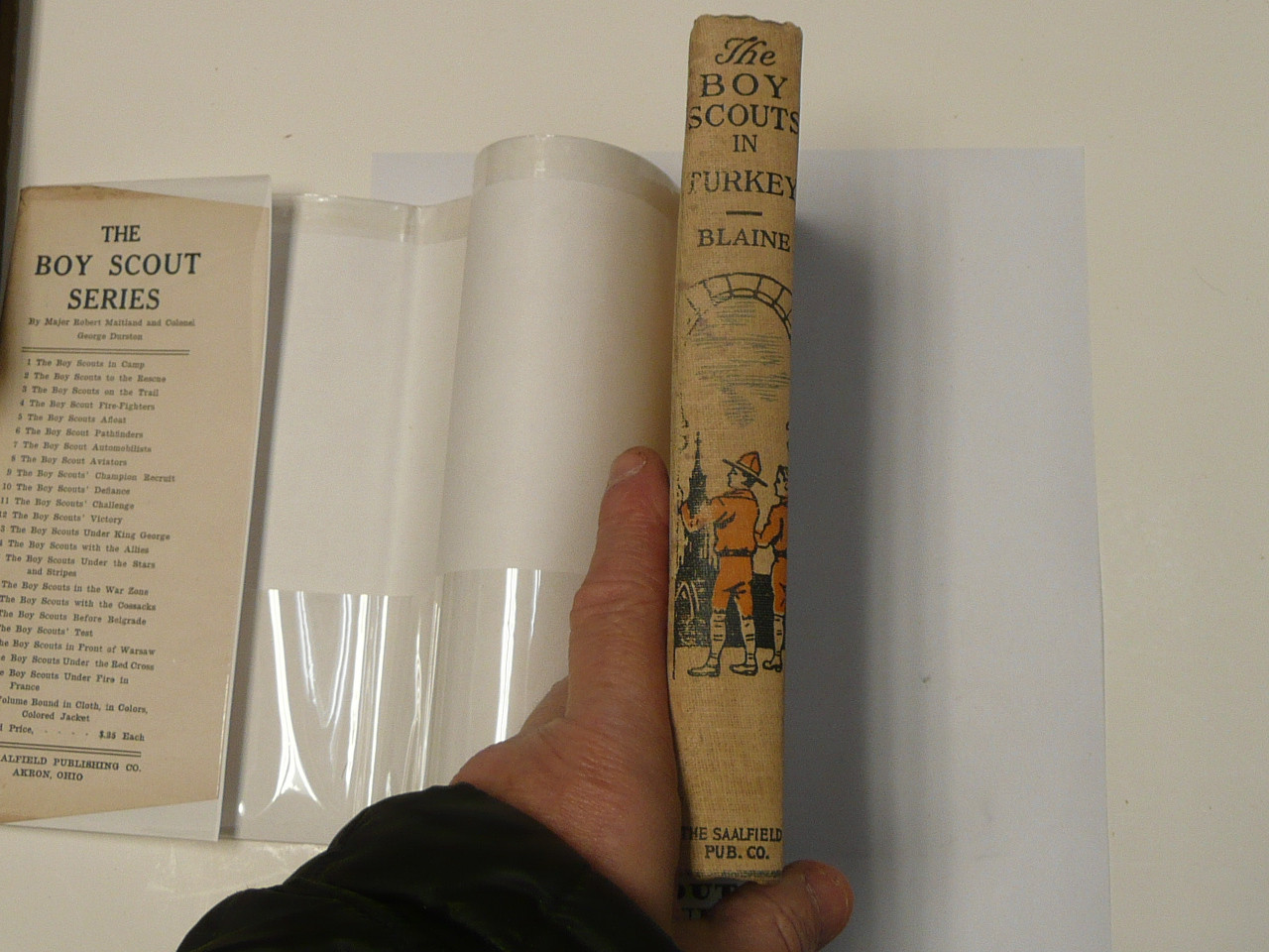 The Boy Scouts In Turkey, by Captain John Blaine, 1916 First Edition, Hardbound with Dust Jacket, Boy Scout Story Book