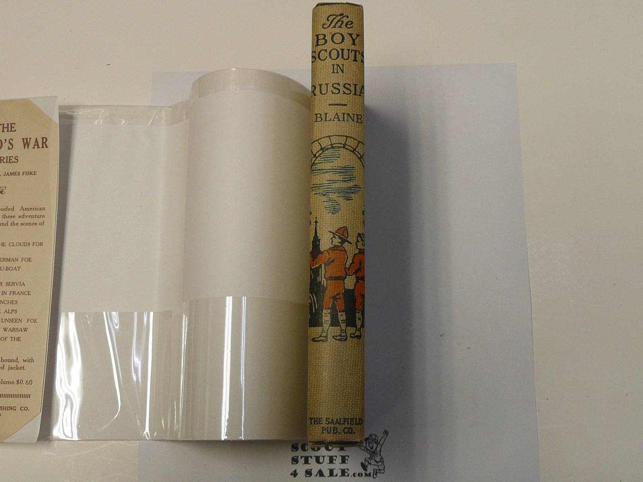 The Boy Scouts In Russia, by Captain John Blaine, 1916 First Edition, Hardbound with Dust Jacket, Boy Scout Story Book