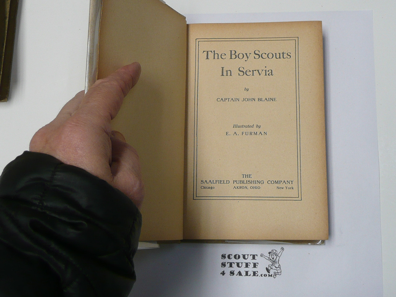 The Boy Scouts In Servia, by Captain John Blaine, 1916 First Edition, Hardbound, Boy Scout Story Book
