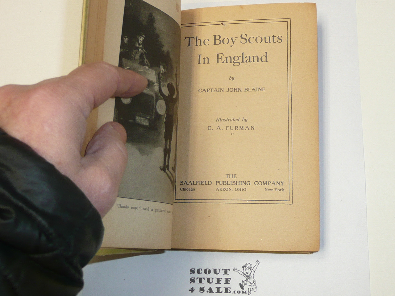 The Boy Scouts In England, by Captain John Blaine, 1916 First Edition, Hardbound, Boy Scout Story Book