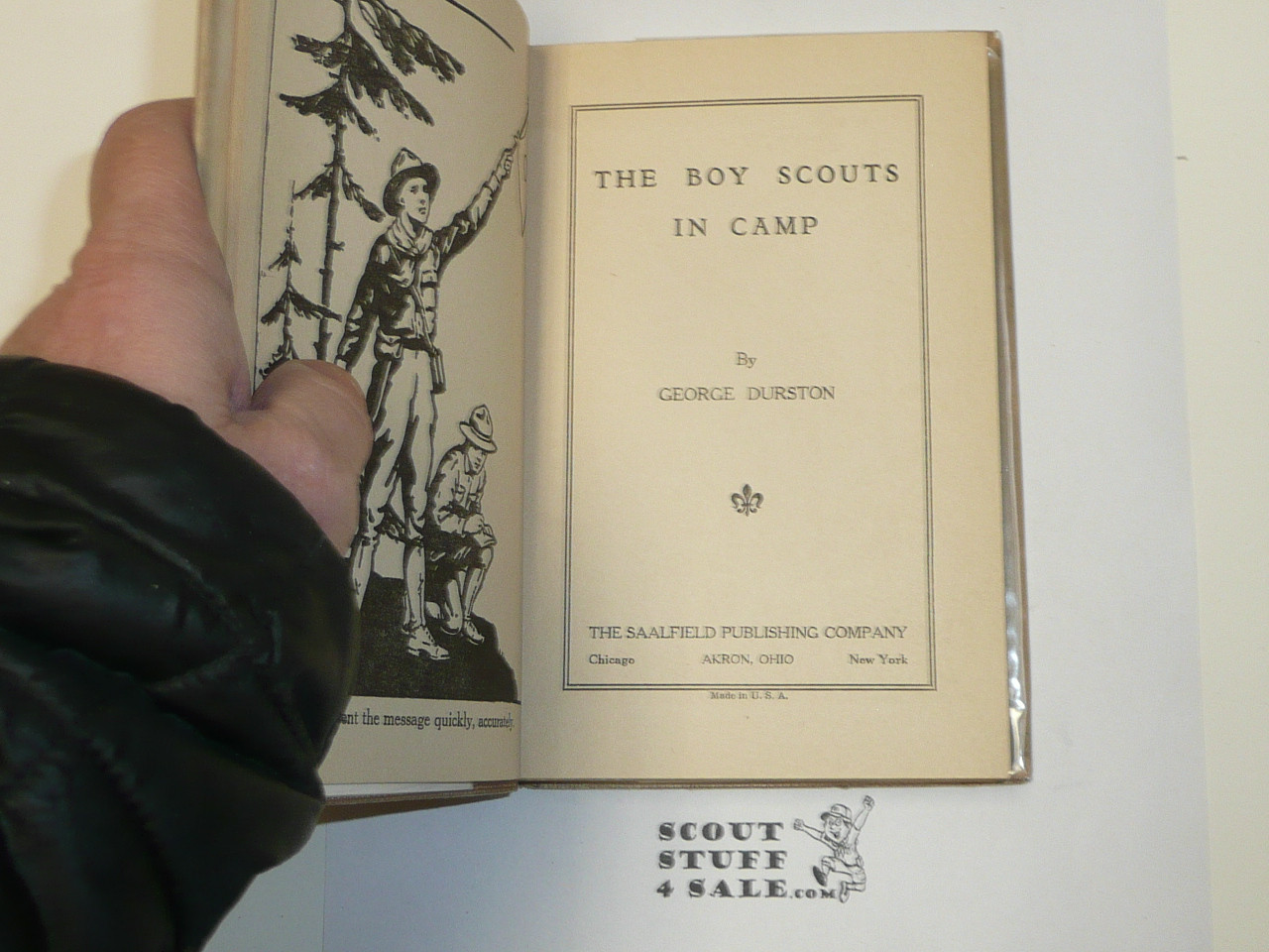 The Boy Scouts in Camp, by George Durston, 1921 First Edition, Hardbound with Dust Jacket, Boy Scout Story Book