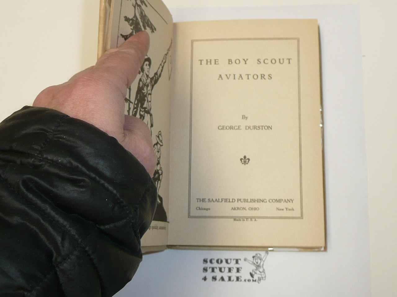 The Boy Scouts Aviators, by George Durston, 1921 First Edition, Hardbound with Dust Jacket, Boy Scout Story Book