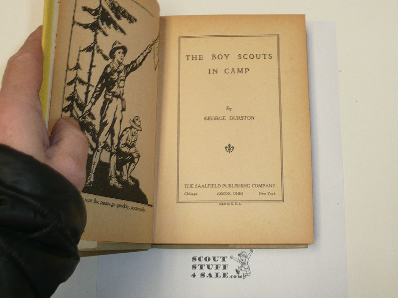 The Boy Scouts in Camp, by George Durston, 1921 First Edition, Hardbound with Dust Jacket, Boy Scout Story Book