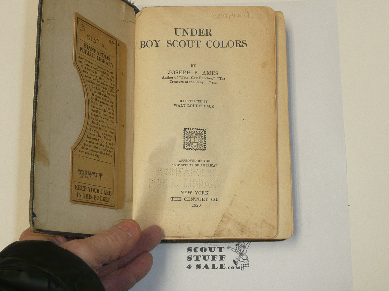 Under Boy Scout Colors, byJoseph B. Ames, 1920, Hardbound, Boy Scout Story Book