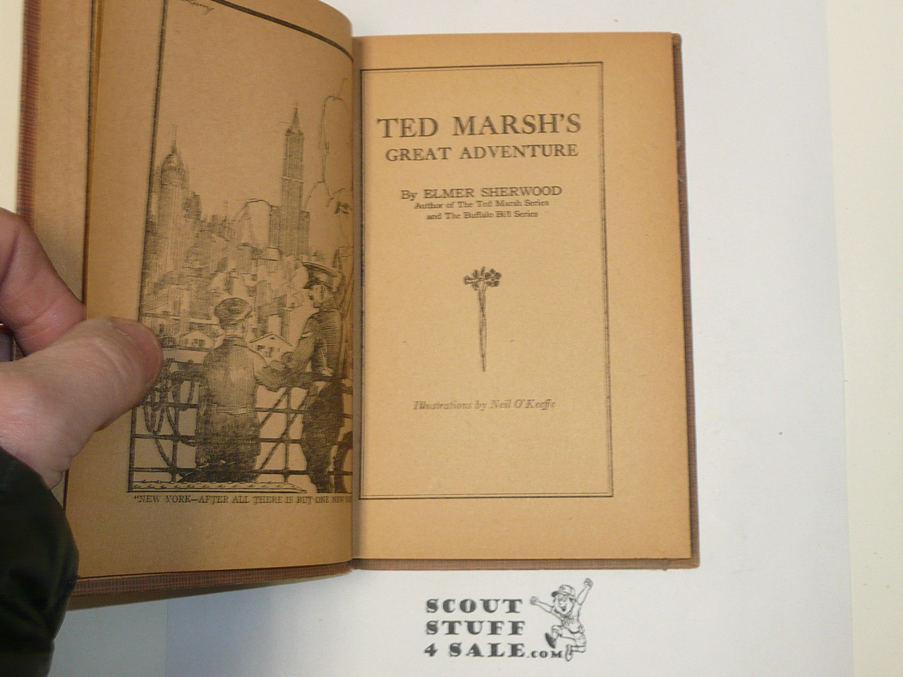 Ted Marsh's Great Adventure, by Elmer Sherwood, 1922, Hardbound, Boy Scout Story Book