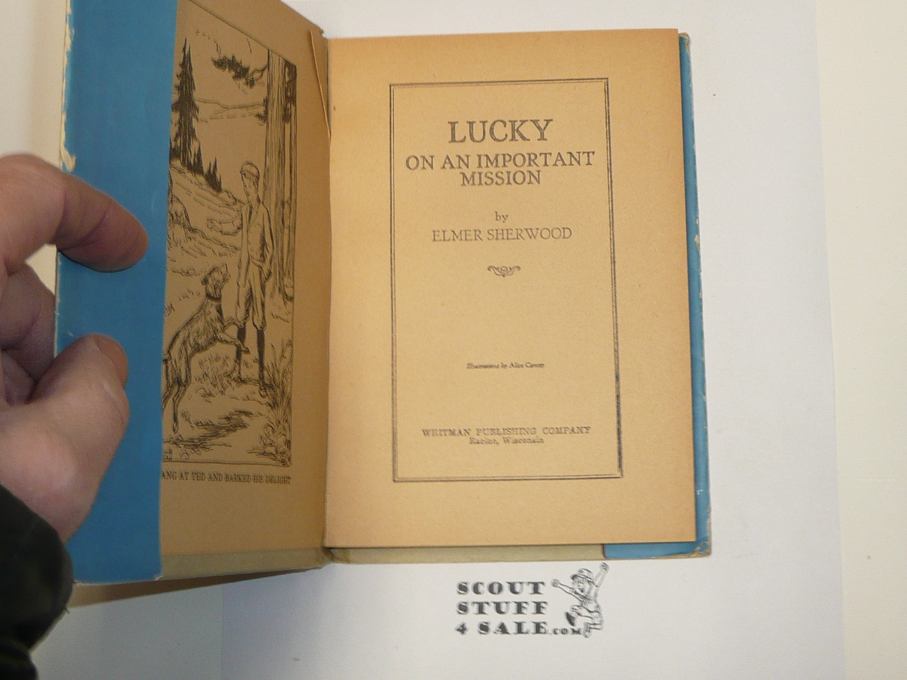 Lucky On an Important Mission, by Elmer Sherwood, 1922, Hardbound with Dust Jacket, Boy Scout Story Book, some wear